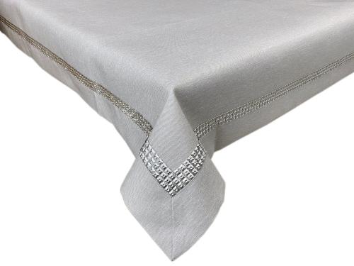 Obrus 110x160 cm srebrny lurex Gloria