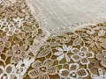 Bieżnik lniany z gipiurą 40x140 cm