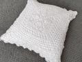 Poszewka 40x40 cm - szydełko BIAŁA