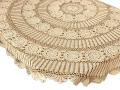 Obrus szydełkowy okrągły śr. 170 cm ecru