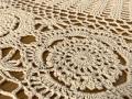 Obrus szydełkowy okrągły śr. 170 cm ecru