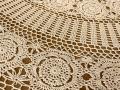 Obrus szydełkowy okrągły śr. 170 cm ecru
