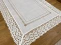 Bieżnik z koronką 60x120 cm rustykalny