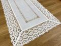 Bieżnik z koronką 40x90 cm rustykalny