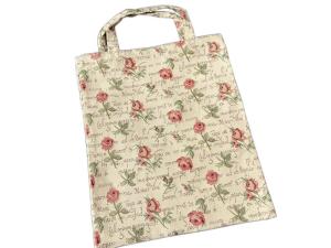 Mała torba gobelinowa na zakupy 32x39 cm Różyczki