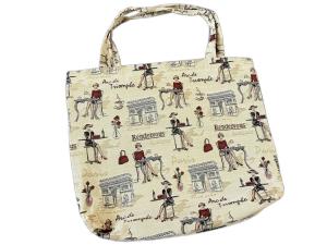 Torba gobelinowa na zakupy Paryska Kawiarenka 42x40 cm