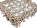 Obrus szydełkowy 95x95 cm biały