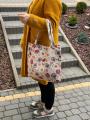 Torba gobelinowa na zakupy Folkowa 42x40 cm ecru