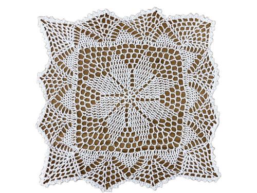 Serwetka szydełkowa 30x30 cm biała