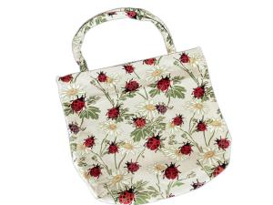 Torba gobelinowa Biedronki i stokrotki 42x40 cm - torba na zakupy