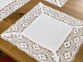 Serwetka z koronką 40x40 cm biała Emilia