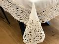 Obrus z koronką 110x160 cm beżowy Emilia