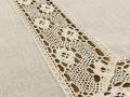 Obrus z koronką 110x160 cm beżowy Emilia