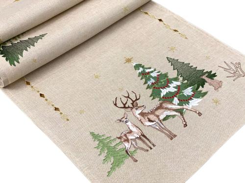 Bieżnik świąteczny 40x140 cm beżowy
