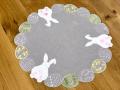 Serweta okrągła śr. 60 cm Pisanki Zajączki Wielkanocne