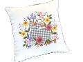 Poszewka wielkanocna 40x40 cm biała Kraciasty Zajączek
