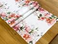Bieżnik 40x180 cm z kwiecistym nadrukiem