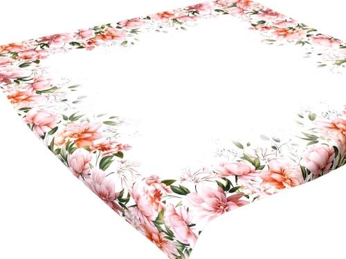 Obrus 85x85 cm z kwiecistym nadrukiem