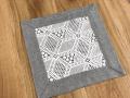Serwetka z gipiurą 30x30 cm szara Milena