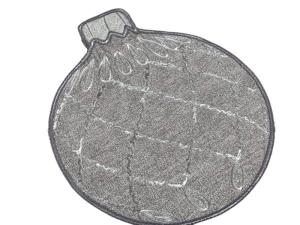 Serwetka świąteczna 30x35 cm bombka podkładka szara