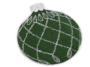 Serwetka świąteczna 30x35 cm bombka podkładka zielona