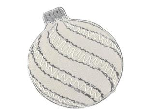 Serwetka świąteczna 30x35 cm bombka podkładka biała