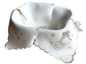 Serwetka na pieczywo 45x45 cm Świąteczna Bombki