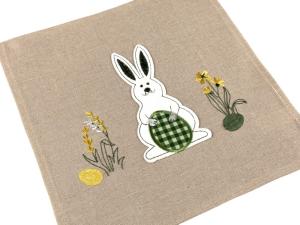 Serwetka wielkanocna 30x30 cm Zajączki Wielkanocne beżowa