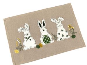 Serwetka wielkanocna 30x45 cm Zajączki Wielkanocne beżowa