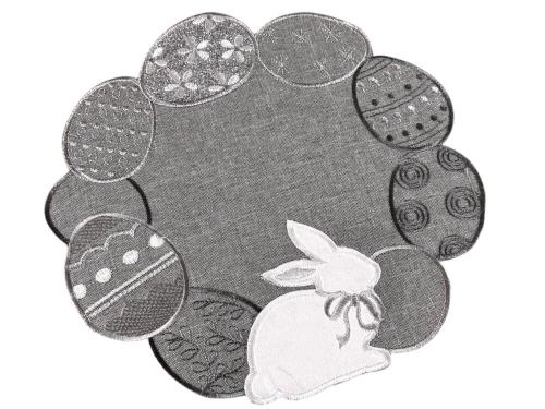 Serwetka wielkanocna śr. 30 cm szara