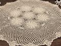 Obrus szydełkowy śr. 85 cm ecru okrągły