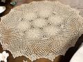 Obrus szydełkowy śr. 85 cm ecru okrągły