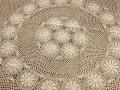 Obrus szydełkowy śr. 180 cm ecru okrągły