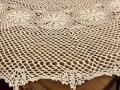 Obrus szydełkowy śr. 180 cm ecru okrągły