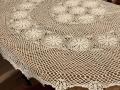 Obrus szydełkowy śr. 180 cm ecru okrągły