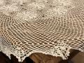 Obrus szydełkowy 120x160 cm ecru owalny