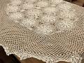 Obrus szydełkowy 120x160 cm ecru owalny