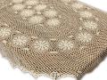 Obrus szydełkowy 130x180 cm owalny ecru