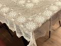 Obrus szydełkowy 140x220 cm ecru