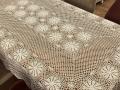 Obrus szydełkowy 140x220 cm ecru
