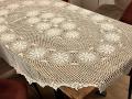 Obrus szydełkowy 140x220 cm owalny ecru