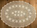 Obrus szydełkowy 140x220 cm owalny ecru
