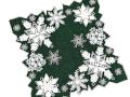Serwetka świąteczna 30x30 cm zielona śnieżki