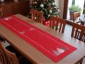 Bieżnik świąteczny 40x174 cm czerwony Zimowe Choinki