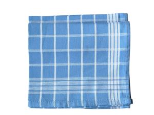 Ścierka kuchenna bawełniana 50x70 cm niebieska w białą kratkę