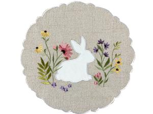 Serwetka wielkanocna okrągła śr. 30 cm naturalny beż