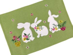 Serwetka wielkanocna 30x45 cm wiosenna zieleń zajączki