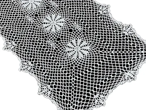 Bieżnik szydełkowy 50x140 cm biały