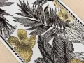 Bieżnik dekoracyjny Flora 40x90 cm beżowy liście kwiaty