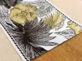 Bieżnik dekoracyjny Flora 40x90 cm beżowy liście kwiaty